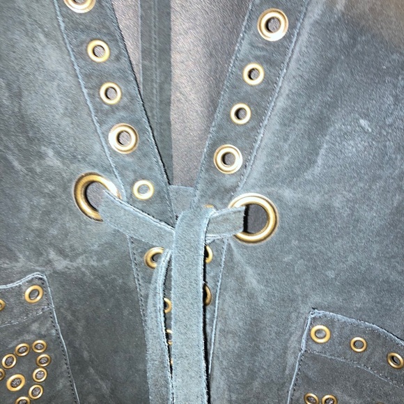 Black Suede Jacket with coordinating Skirt - Picture 2 of 7